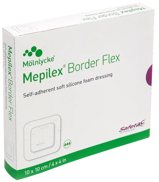 Mepilex Border Flex 10 x 10 cm plāksteri, 5 gab.
