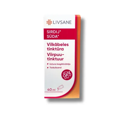 Livsane vilkābeles tinktūra šķidrums 40 ml