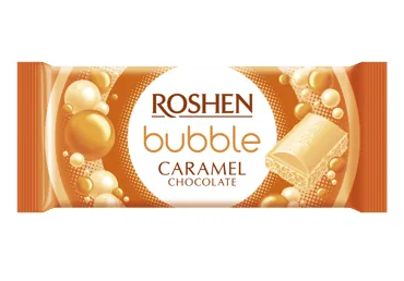 BALTĀ ŠOKOLĀDE ROSHEN BUBBLE AR KARAMELI 80G