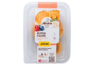 BIEZPIENA PLĀCENĪŠI AR SAMAZINĀTU CUKURA DAUDZUMU MEISTARA MARKA 3X60G