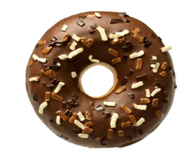 SALDĒTS VIRTULIS DOUNUT WORRY BE HAPPY AR ŠOKOLĀDES PILDĪJUMU, 71G X 12GAB
