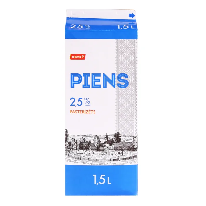 PIENS RIMI PASTERIZĒTS 2,5% 1,5L