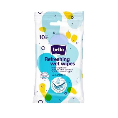 Bella Refreshing antibakteriālas mitrās salvetes N10