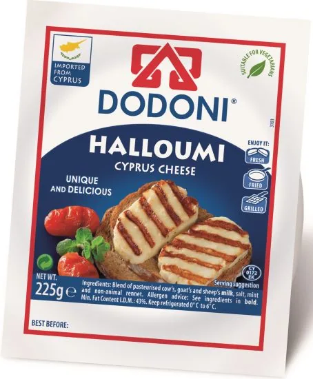 GRILSIERS DODONI HALLOUMI (KAZAS, GOVS, AITAS PIENS), 225 G