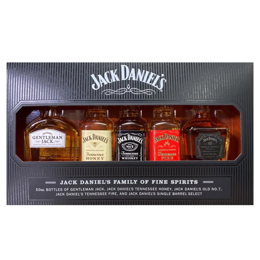 VISKIJS JACK DANIEL'S FAMILY MINI, DĀVANU KOMPLEKTS, 5X0.05L