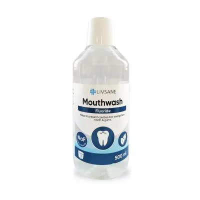 Livsane Fluoride Fresh Mint mutes skalojamais līdzeklis 500 ml
