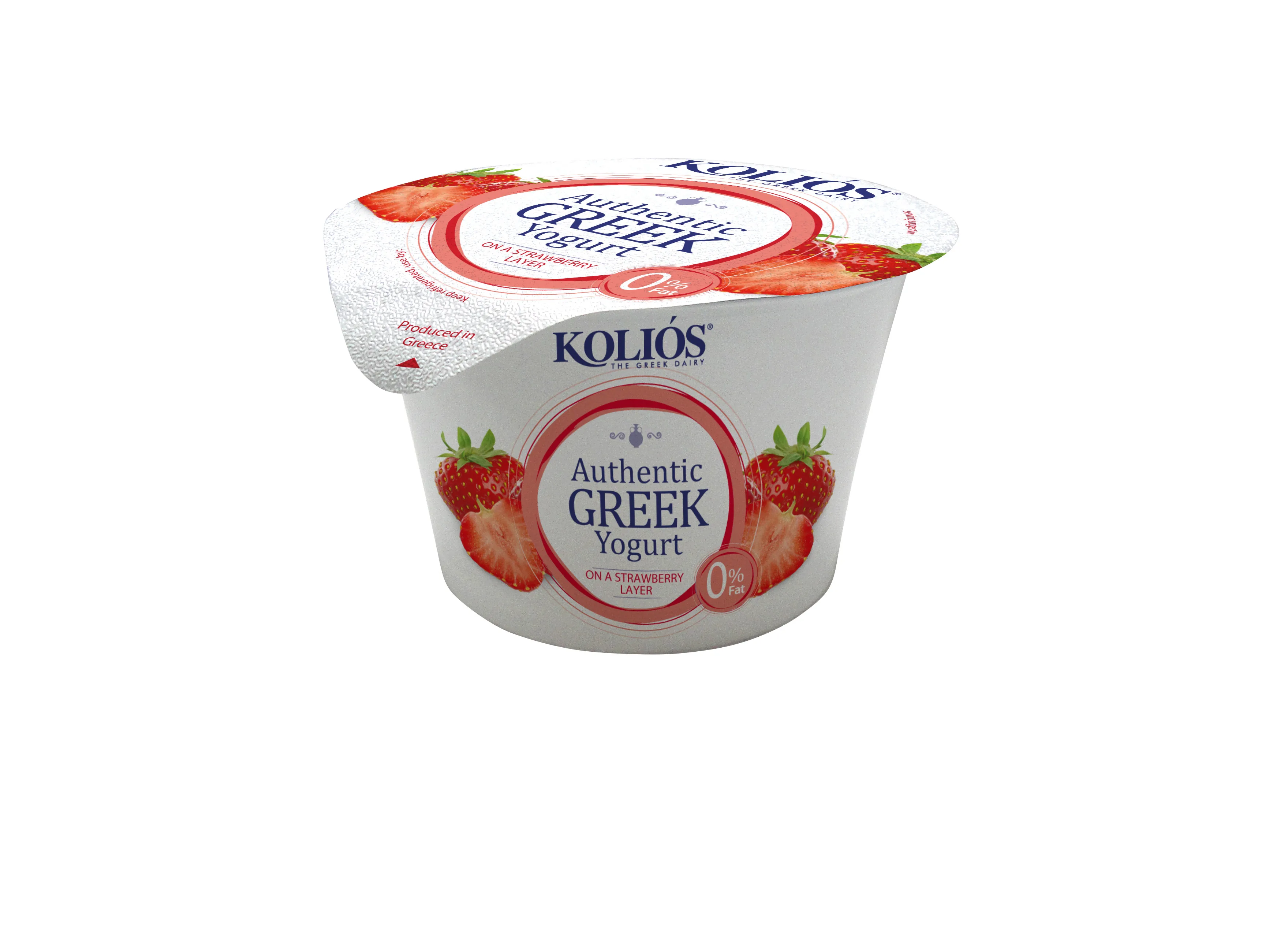 GRIEĶU JOGURTS KOLIOS, AUTENTISKS, AR ZEMENĒM, 0% 150G