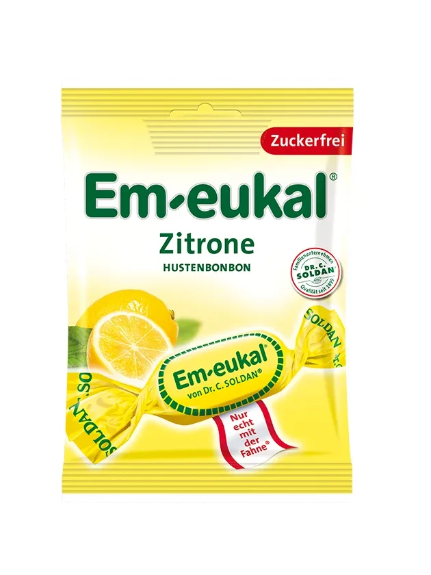Em-Eukal citronu karameles + vitamīns C, 75 g