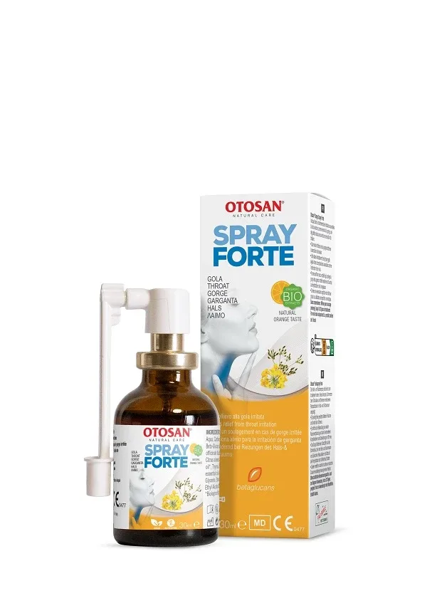 Otosan Throat Spray Forte aerosols kaklam, apelsīnu garša, 30 ml