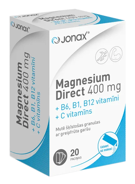 Jonax Magnesium Direct 400 mg paciņas, 20 gab.