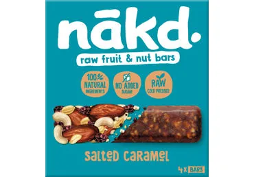 BATONIŅŠ AR KARAMELI MULTIPAKA NAKD 4X35G