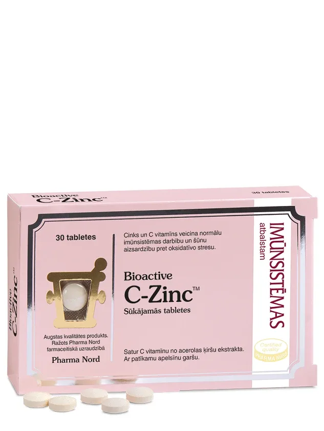 Pharma Nord Bioactive C-Zinc™ tabletes, 30 gb.