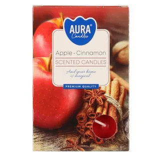 TĒJAS SVECES AROM. APPLE-CINNAMON DISPLAY 6GAB.