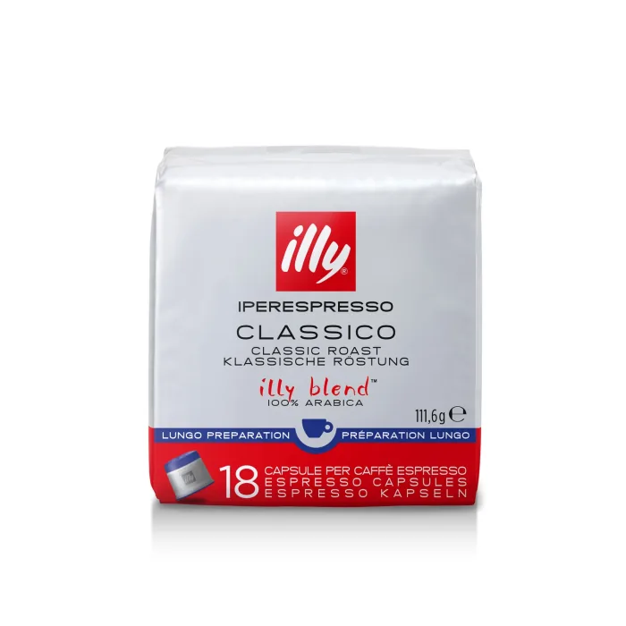 KAFIJAS KAPSULAS ILLY IPER LUNGO VIDĒJI GRAUZDĒTAS 18GAB. 121G