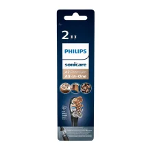 ZOBU BIRSTES UZGAĻI PHILIPS SONICARE A3 PREMIUM ALL-IN-ONE (MELNI) 2GAB