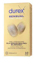 DUREX SENSUAL NO LATEX PREZERVATĪVI, 10GAB.