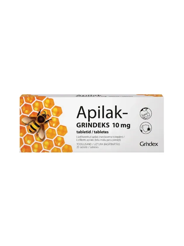 Apilak grindeks, 25 tabletes