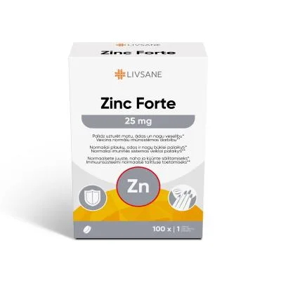 Livsane Zinc Forte 25 mg tabletes N100