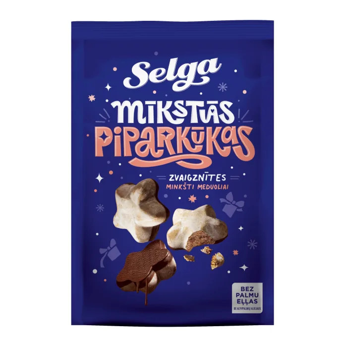 Имбирные пряники Selga Stars, мягкие, 250 г