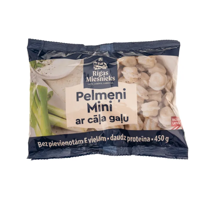 PELMEŅI RĪGAS MIESNIEKS MINI AR CĀĻA GAĻU 450G
