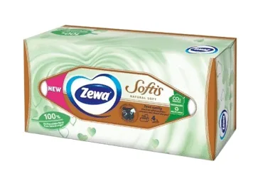 KOSMĒTISKĀS SALVETES ZEWA SOFTIS NATURAL SOFT 4K.80GAB.