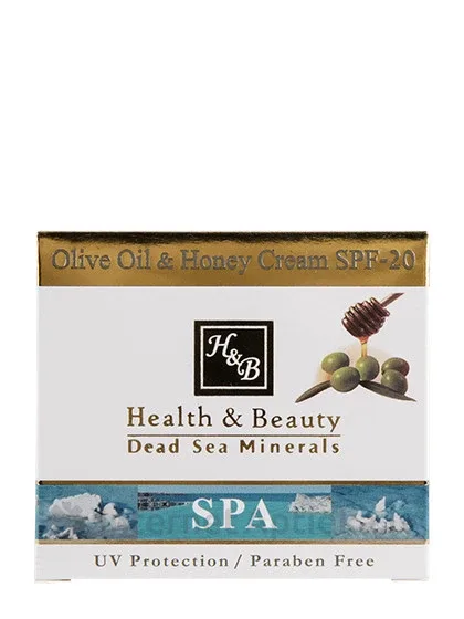 H&B krēms sejas un kakla ādai SPF 20 ar medu un olīveļļu, 50 ml