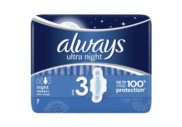 HIGIĒNISKĀS PAKETES ALWAYS NIGHT 7GAB.