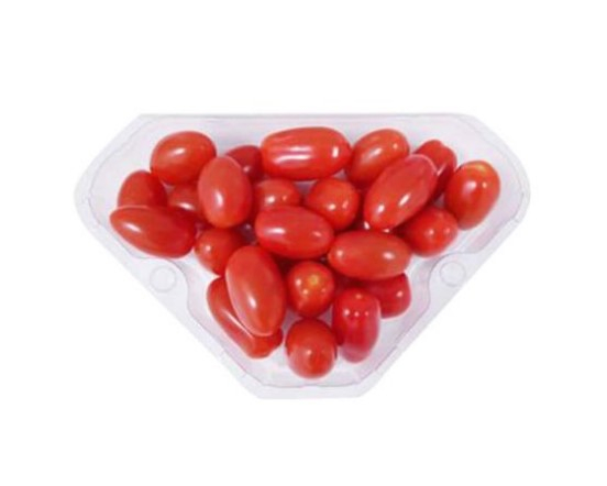 TOMĀTI CHERRY PLŪMES, SARKANIE,  II.ŠĶ., 250G, GAB