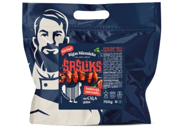 CĀĻA ŠAŠLIKS SARKANAJĀ MARINĀDĒ RĪGAS MIESNIEKS 700G