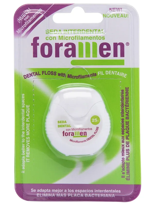 Foramen Super Floss zobu diegs ar mikrošķiedru, 25 m