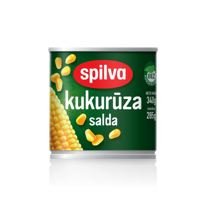 KONSERVĒTA KUKURŪZA SPILVA SALDĀ 340G / 285G