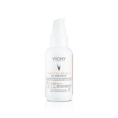 Vichy Capital Soleil SPF50+ sejas saules aizsargfluīds pret fotonovecošanos ar toni 40 ml