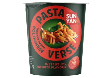 ĀTRI PAGATAVOJAMAS NŪDELES SUN YAN PASTA VERSE BOLOGNESE 55G