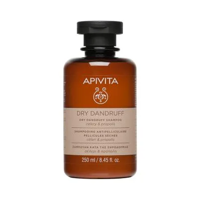 Apivita šampūns lietošanai sausu blaugznu gadījumā, 250 ml