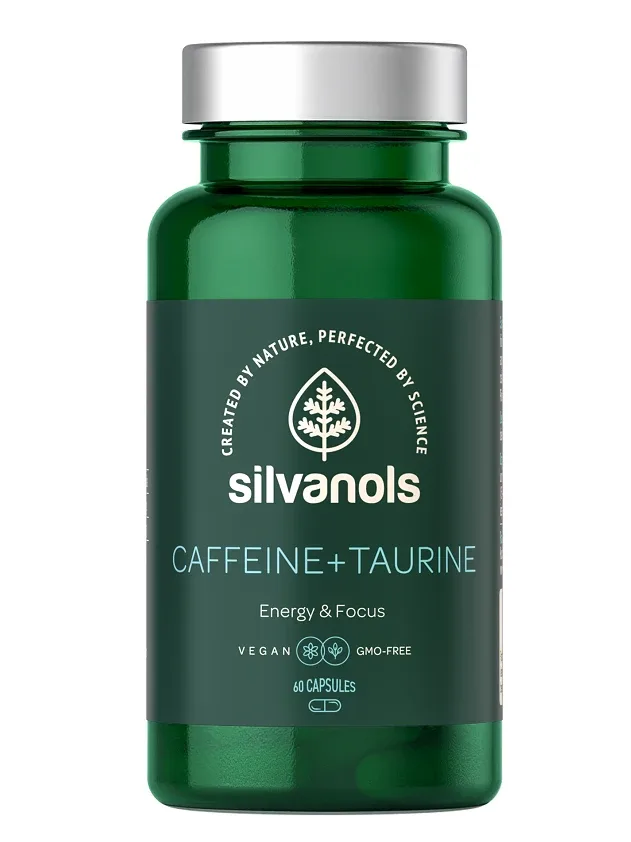 Silvanols Caffeine+Taurine kapsulas, 60 gb.