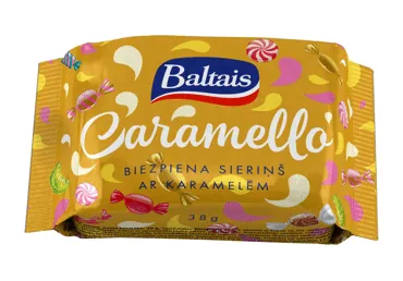 BIEZPIENA SIERIŅŠ BALTAIS KARAMEĻU 38G