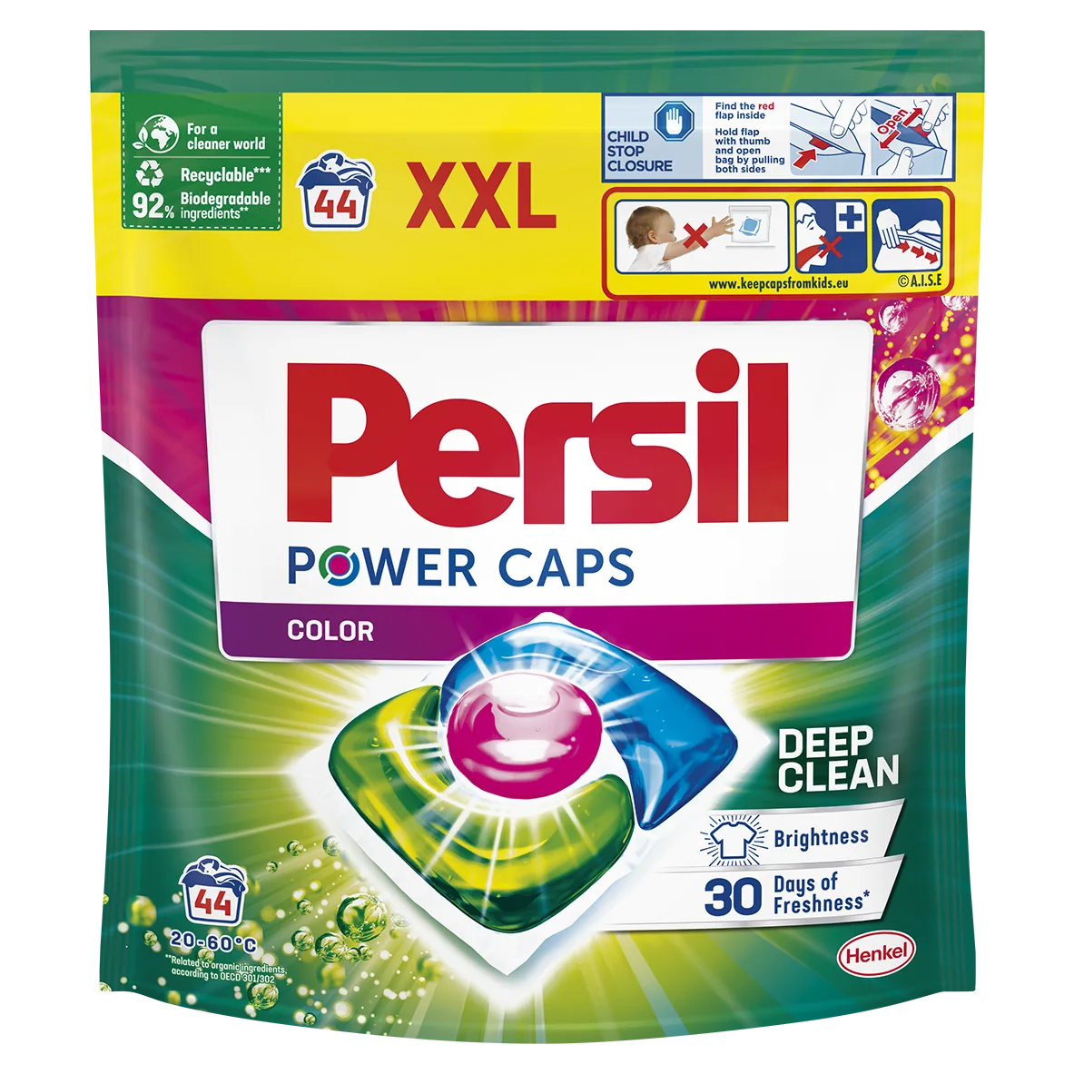 VEĻAS MAZGĀŠANAS KAPSULAS PERSIL POWER CAPS COLOR, 44GAB