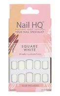 NAIL HQ SQUARE WHITE MĀKSLĪGO NAGU KOMPLEKTS