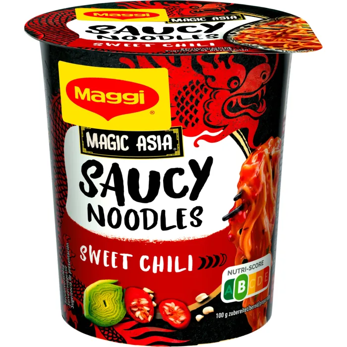 ĀTRI PAGATAVOJAMĀS NŪDELES MAGGI SWEET CHILLI 75G
