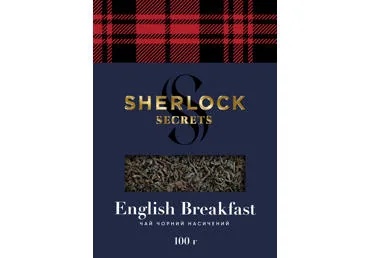 MELNĀ TĒJA SHERLOCK SECRETS ENGLISH BREAKFAST 100G
