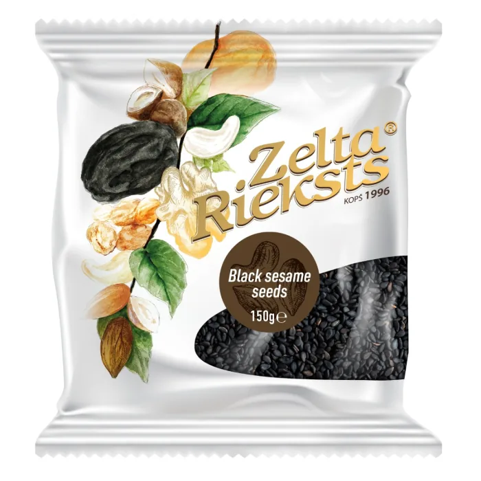 SEZAMA SĒKLAS MELNĀS ZELTA RIEKSTS 150G