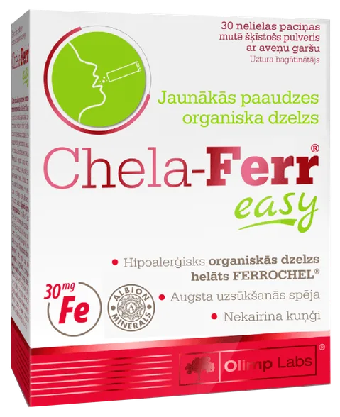 Olimp Labs Chela-Ferr Easy aveņu garšas pulveris, 30 gab.