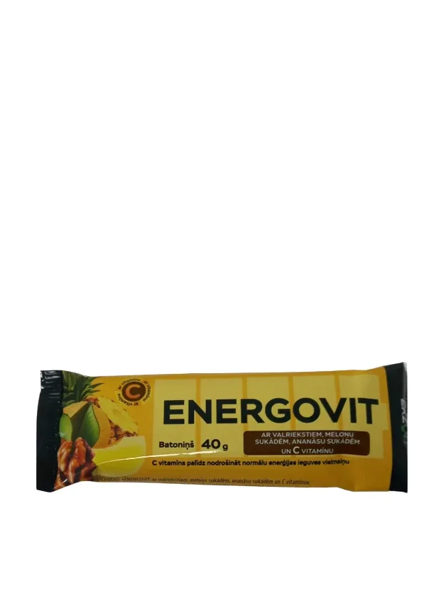 Energovit batoniņš ar valriekstiem un vitamīnu C, 40 g