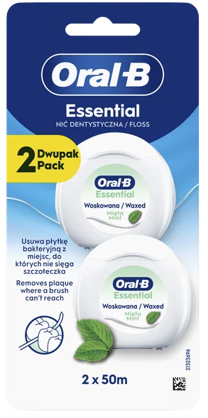 Oral-B Essential, mint (50 m+50 m) zobu diegs, 1 gab.