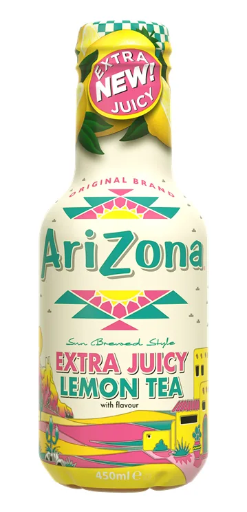 LEDUS TĒJA ARIZONA EXTRA JUICY AR CITRONU GARŠU UN SALDINĀTĀJIEM, 0.45L PET (DEP)