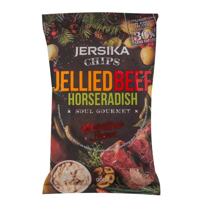 ČIPSI JERSIKA'S AR SAUTĒTU GAĻU UN MĀRRUTKIEM 90G