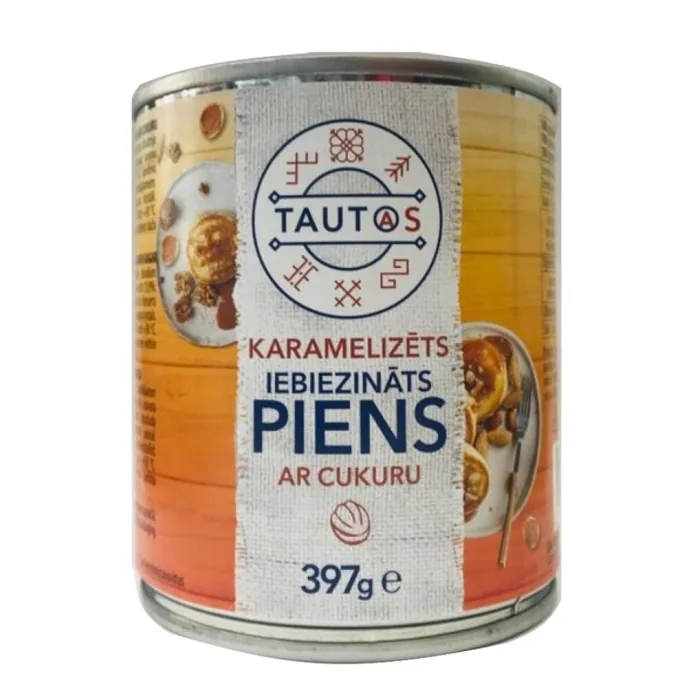 KARAMELIZĒTS IEBIEZINĀTS PIENS TAUTAS AR CUKURU 397G