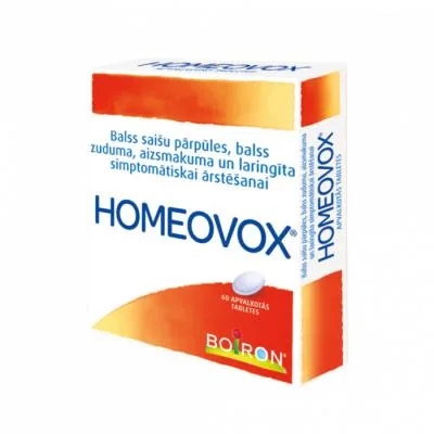 Homeovox apvalkotās tabletes N60