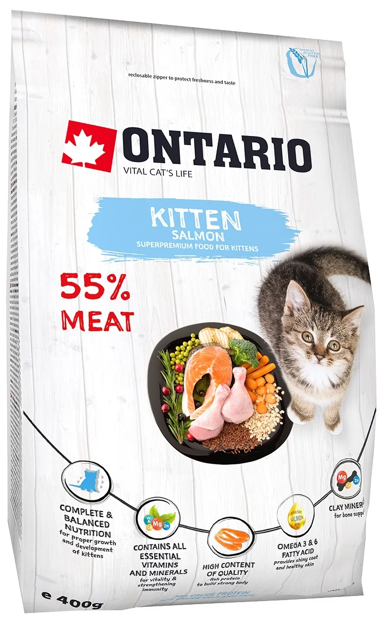 SAUSĀ BARĪBA KAĶĒNIEM ONTARIO, AR LASI, 400G