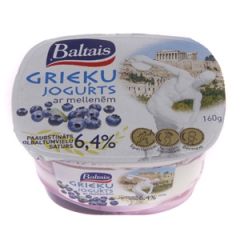 GRIEĶU JOGURTS BALTAIS AR MELLENĒM 160G